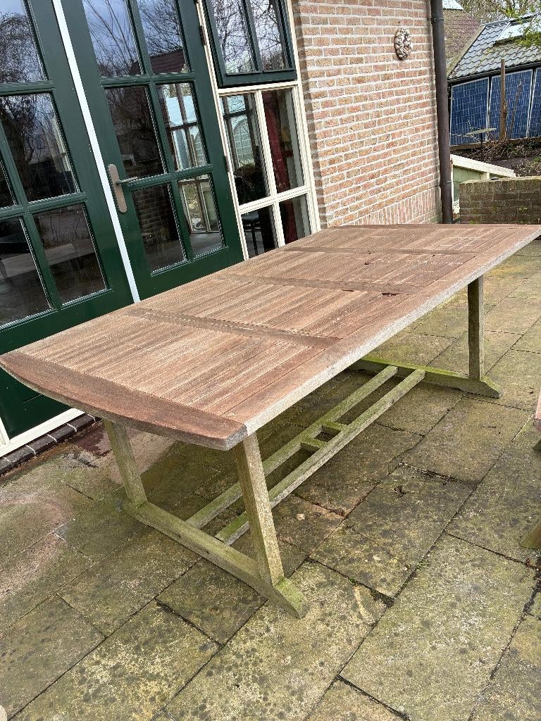 Tuintafel, Ophalen, Gebruikt, Rechthoekig, Teakhout