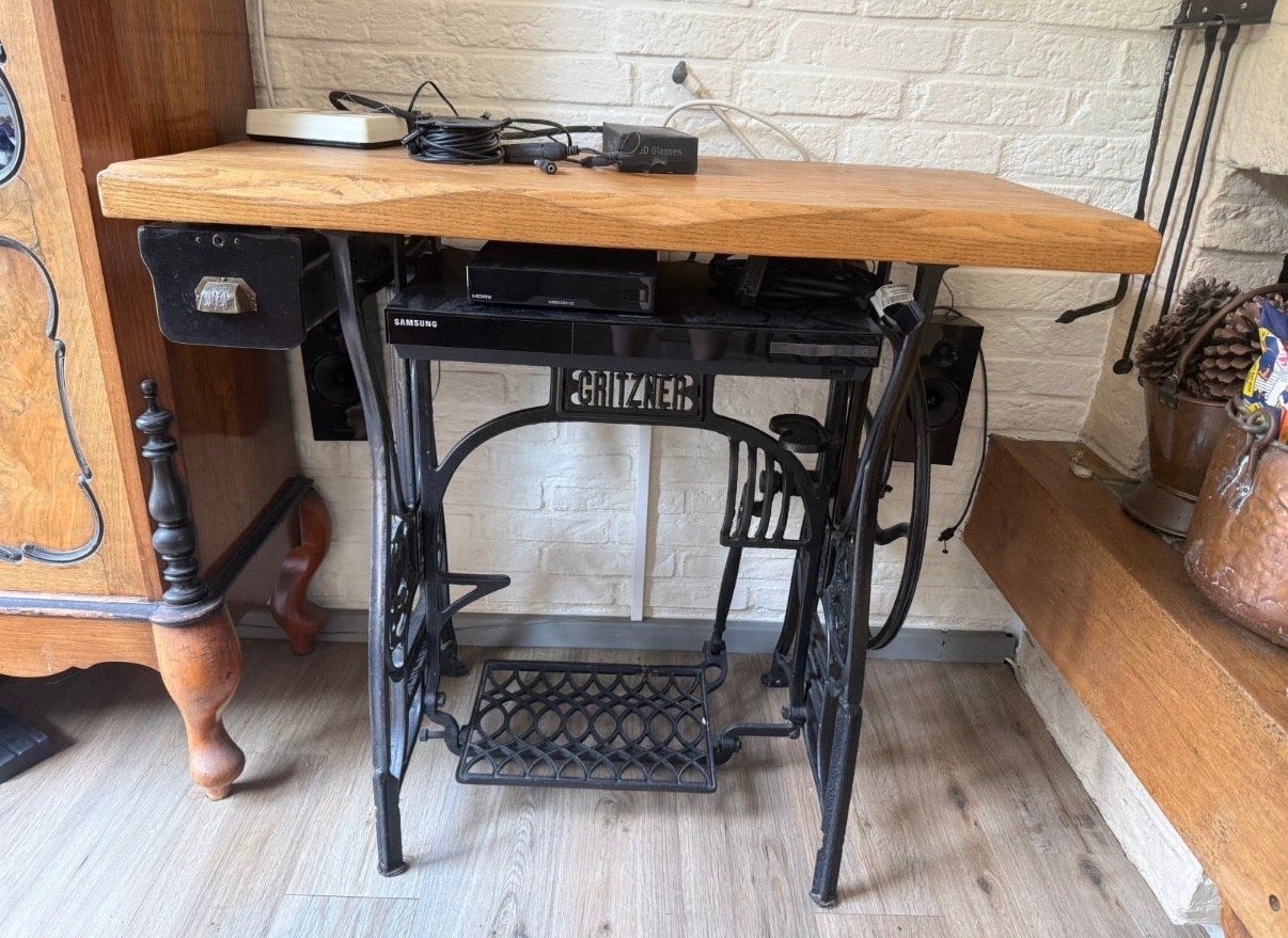 Antieke Gritzner Naaimachine Tafel - Robuust & Uniek, Antiek en Kunst, Antiek | Naaimachines, Ophalen