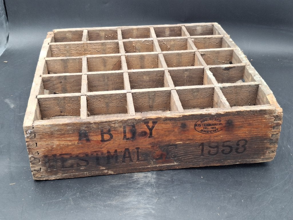 oude bierbak Abdij Westmalle, 1953, Verzamelen, Biermerken, Ophalen of Verzenden, Gebruikt, Overige typen, Overige merken
