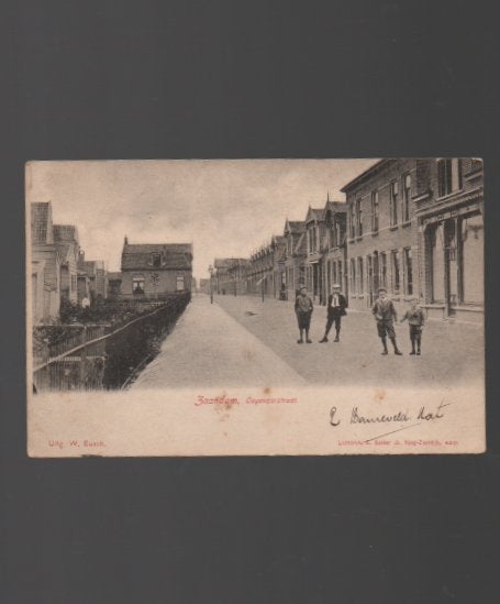 Zaandam Ooievaarstraat  Uitg W Busch, Ophalen of Verzenden, Voor 1920, Gelopen, Noord-Holland