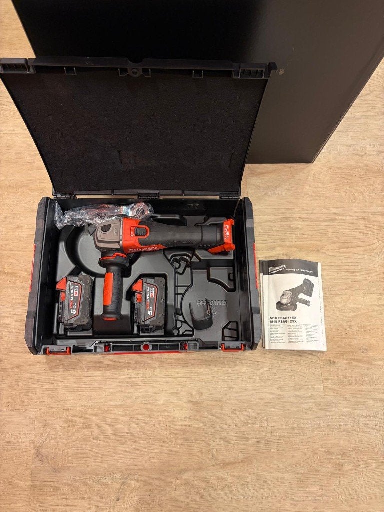 ️ Milwaukee M18 FSAG125X | Incl. 2 Accu’s | Nieuwstaat, ., Ophalen of Verzenden, Zo goed als nieuw, .
