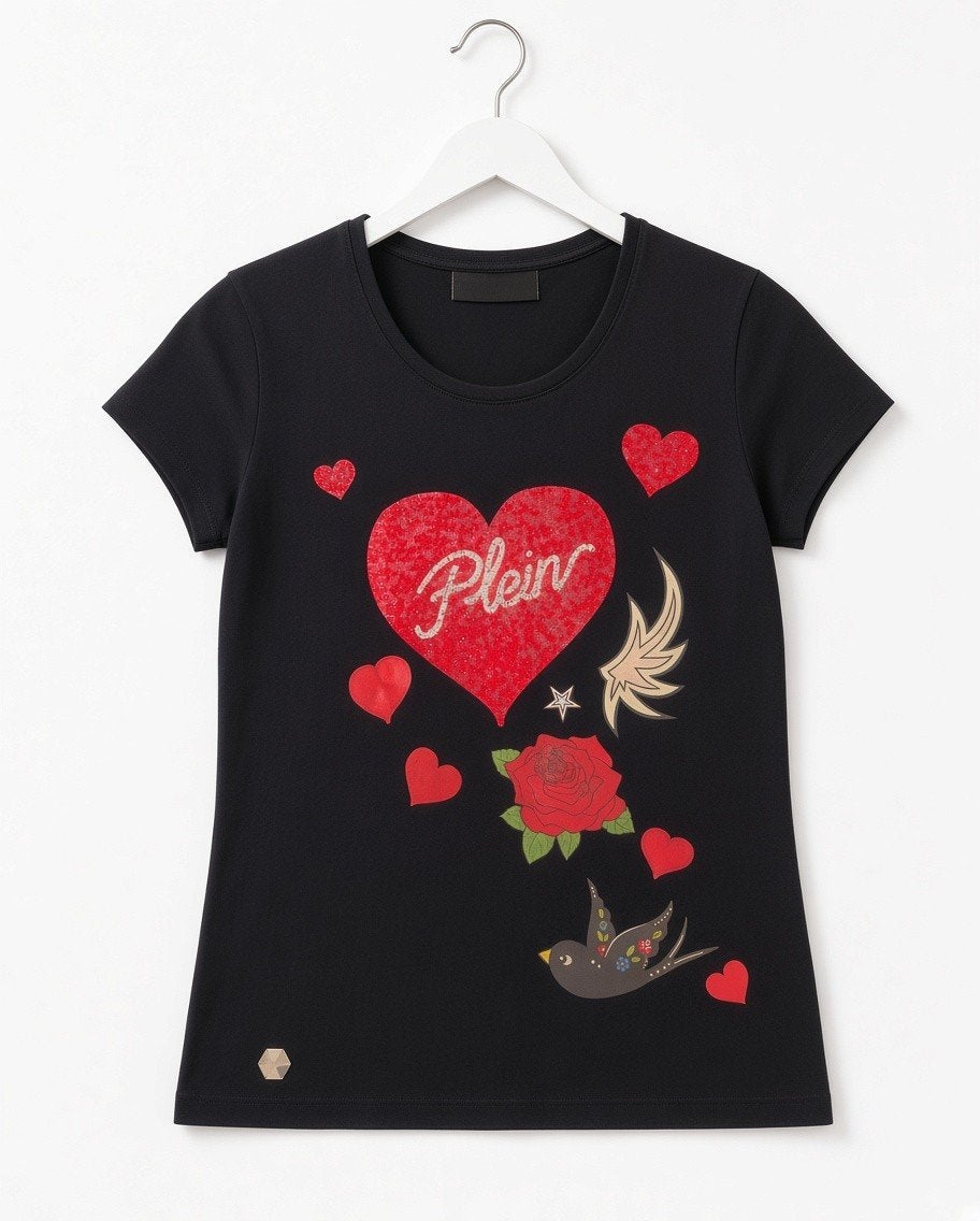 Philipp Plein T-shirt met print - Maat M, Maat 38/40 (M), Zwart, Ophalen of Verzenden, Korte mouw