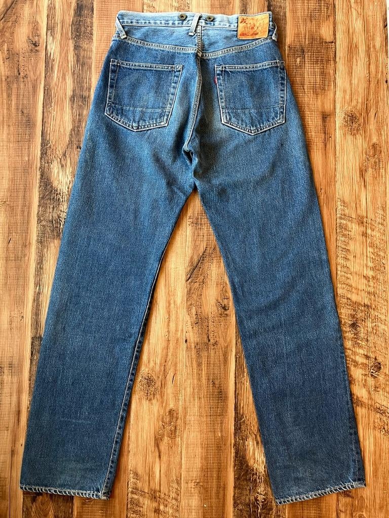 EVISU No.2 2507 W30 x L33 90s Fisherman Patch SCOVILL, Blauw, Ophalen of Verzenden, Gedragen, EVISU