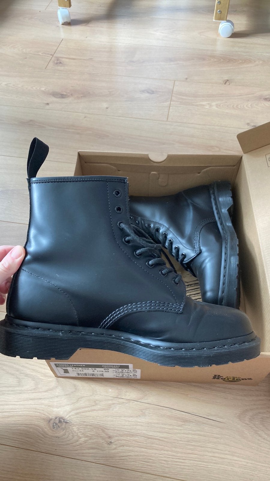 Dr. Martens 1460 Mono Zwarte Leren Laarzen Maat 44, Ophalen of Verzenden, Zo goed als nieuw, Zwart, Lage of Enkellaarzen