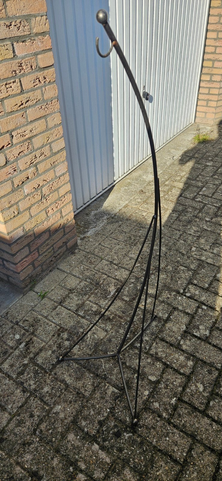 Metalen plantenhanger / lantaarnhouder - Zwart 2 x, Ophalen, Gebruikt, Zwart, Metaal