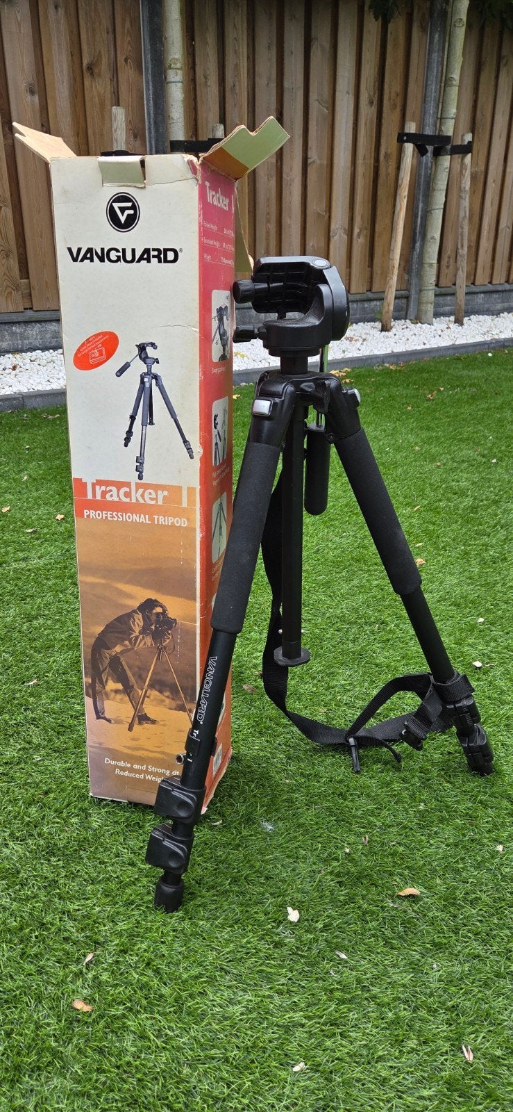 Vanguard Tracker I Professioneel Statief met 3-weg Panhoofd, Gebruikt, Met balhoofd, Vanguard, 175 cm of meer