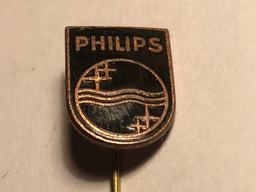 Emaille PHILIPS Speld., Verzamelen, Verzenden, Zo goed als nieuw, Merk, Speldje of Pin