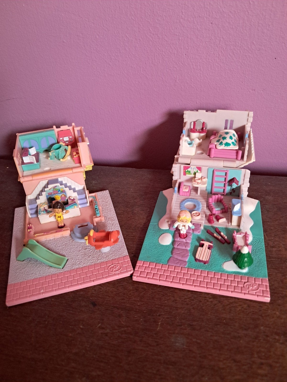 2 Vintage Polly Pocket Huisjes, Kinderen en Baby's, Speelgoed | Poppenhuizen, Poppenhuis, Ophalen of Verzenden