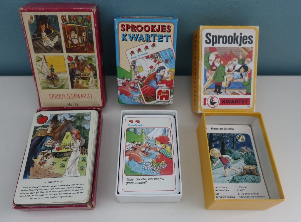3 x Sprookjeskwartet, Verzamelen, Speelkaarten, Jokers en Kwartetten, Ophalen of Verzenden, Gebruikt, Kwartet(ten)