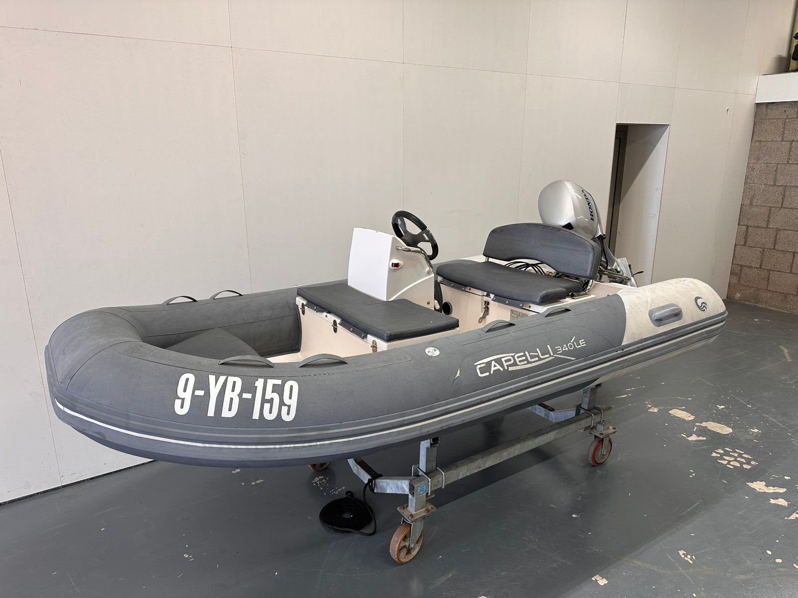 Capelli Tempest 340 LE rubberboot + Honda 20 pk stuurconsole, Gebruikt, 4 m, Stuurconsole, 2 m