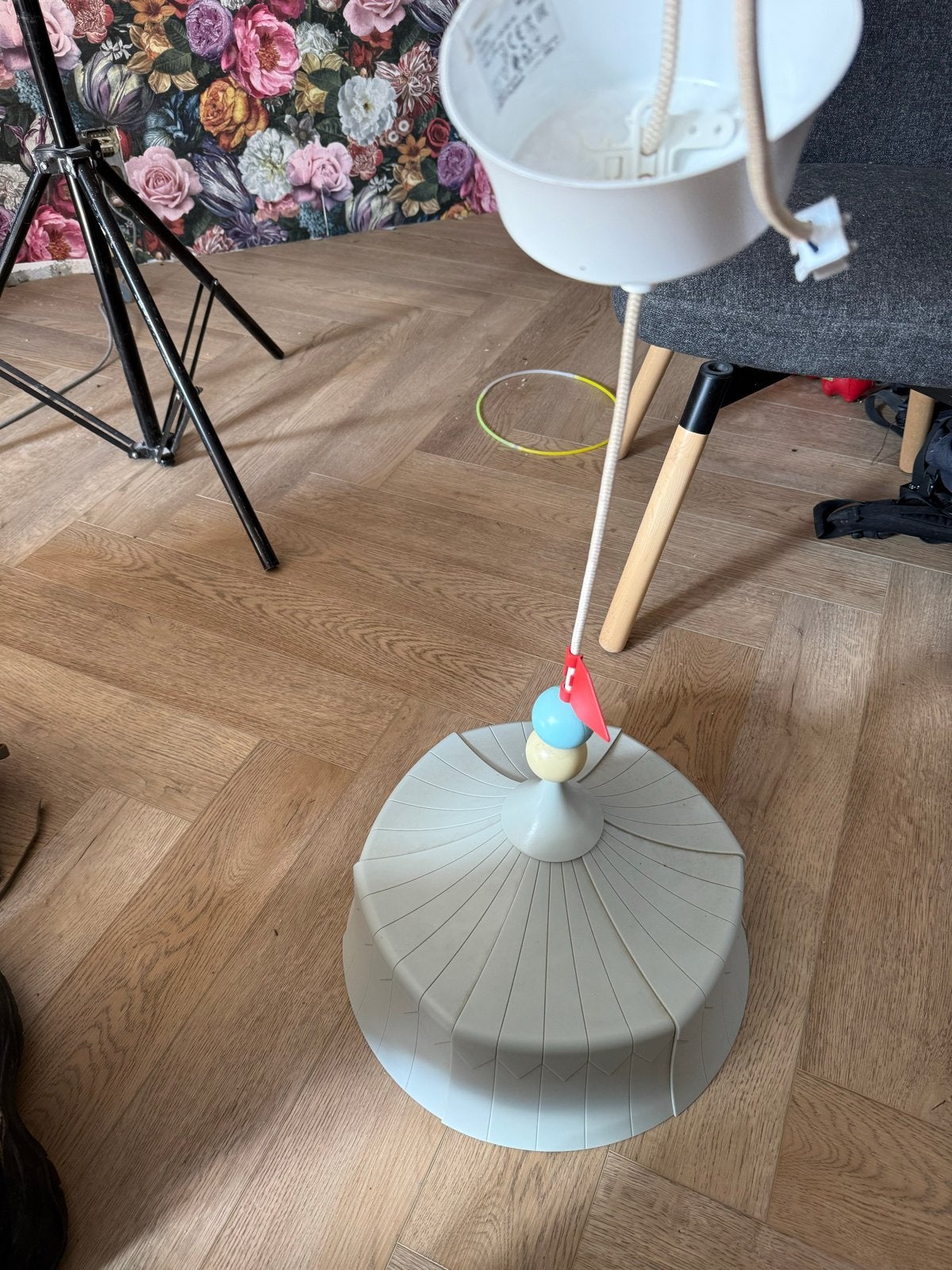 IKEA TROLLBO Hanglamp Kinderkamer – Leuke Circustent Lamp!, Ophalen, Zo goed als nieuw, Kunststof, E27 (groot)