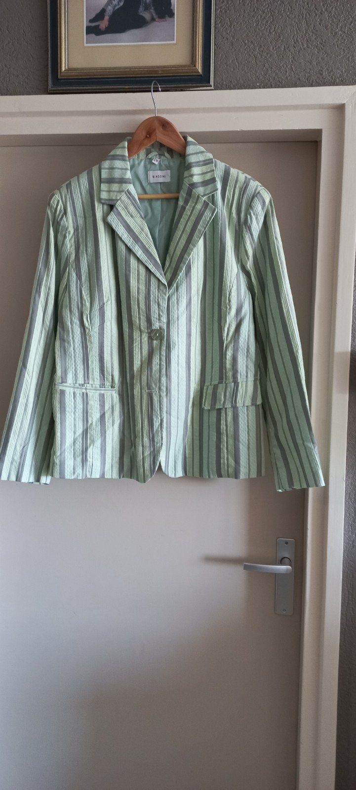 Biaggini gestreept jasje maat 48, Biaggini, Maat 46/48 (XL) of groter, Ophalen of Verzenden, Zo goed als nieuw