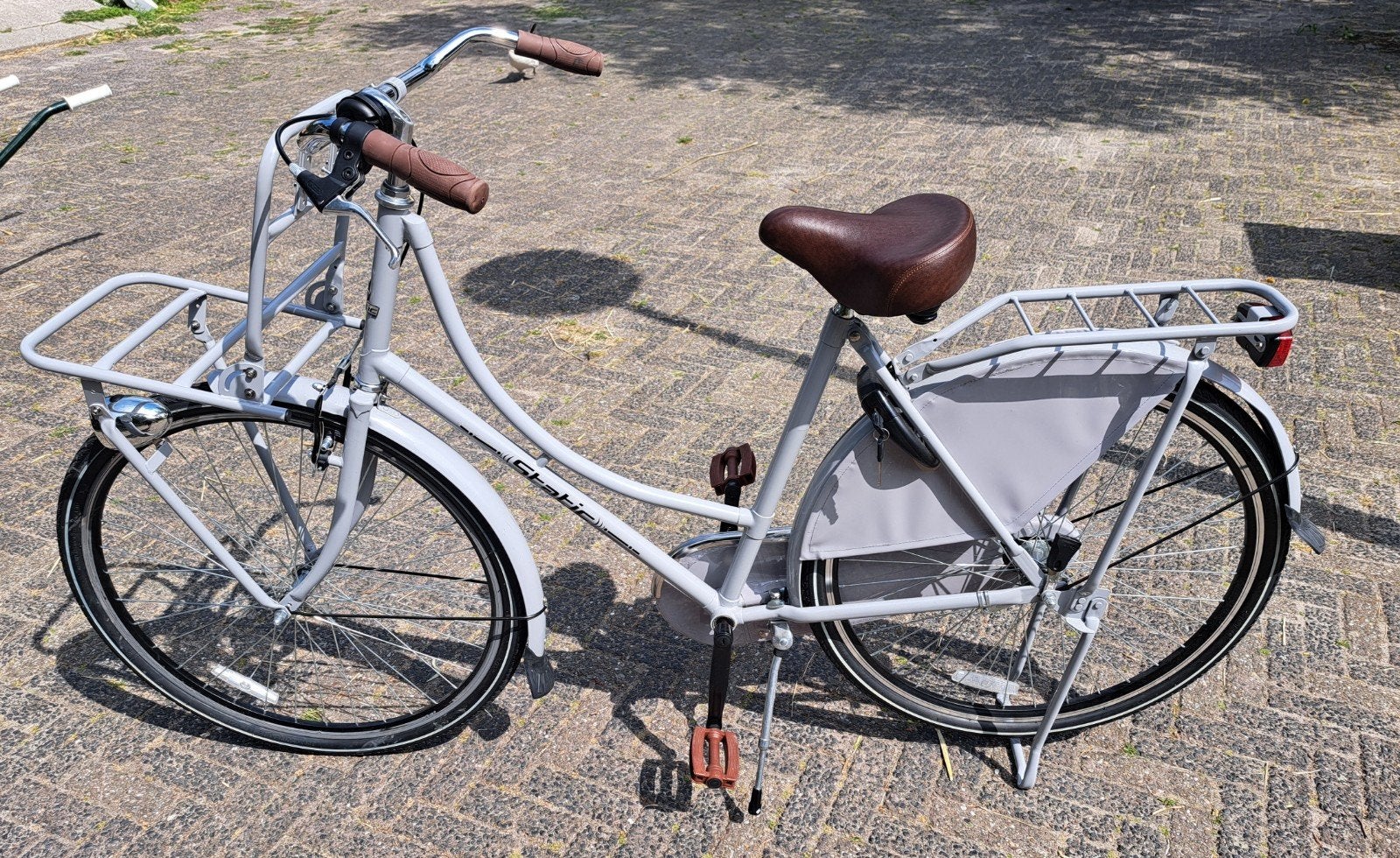 Omafiets stadsfiets Static nieuw, grijs, AXA slot bagagedrag, 53 tot 56 cm, Ophalen of Verzenden, Nieuw