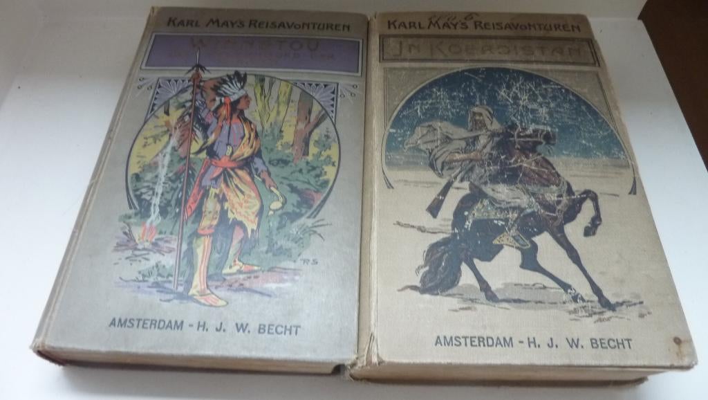 2x zeer oud Karl May boek, Boeken, Ophalen of Verzenden, Gelezen, Karl May