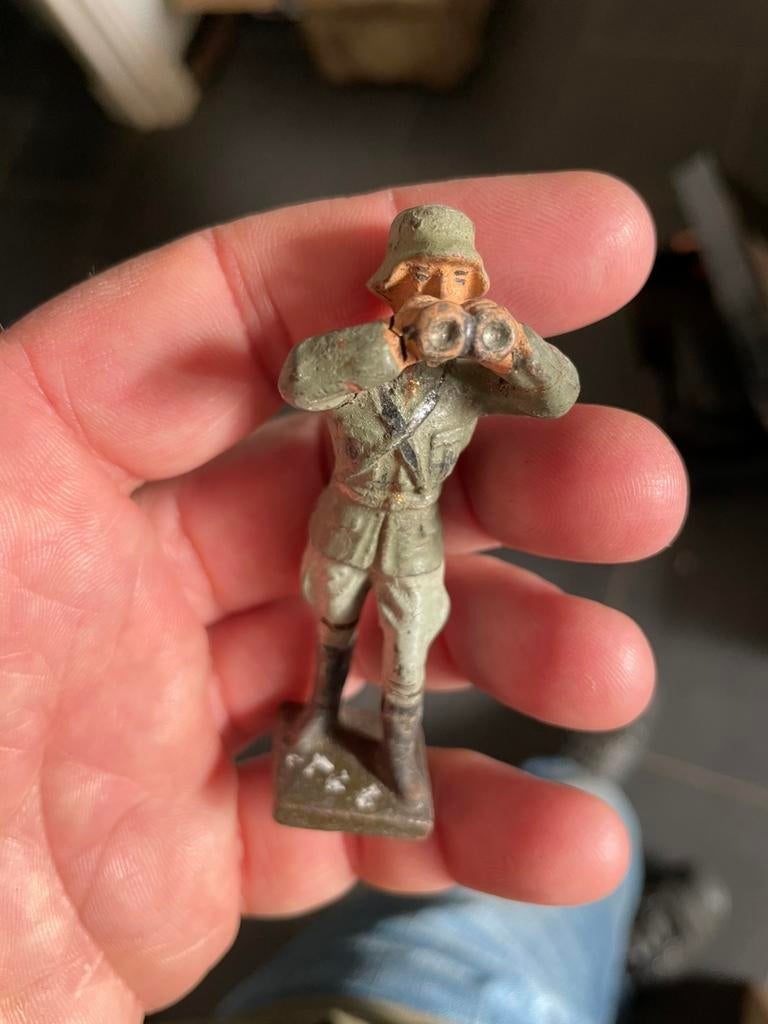 Lineol officier met verrekijker, Ophalen of Verzenden