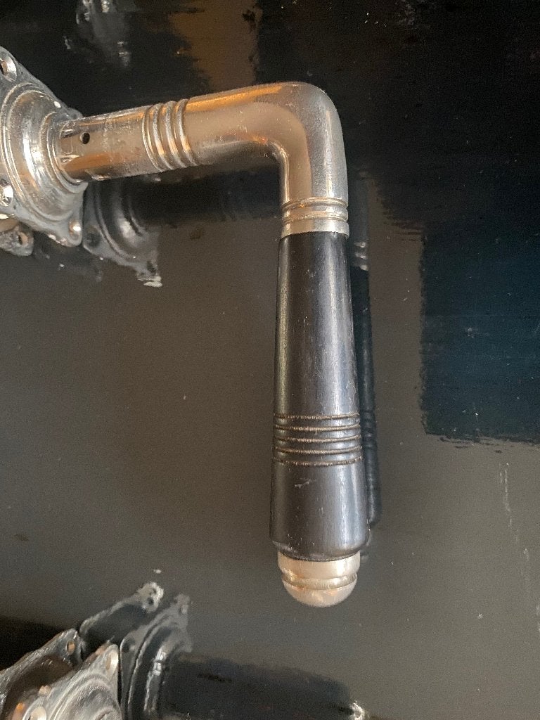 4x Deurkrukken jaren 30 stijl, Ophalen of Verzenden, Gebruikt