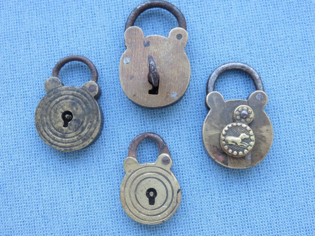 Hang slotjes in ijzer en koper - 19e eeuw, Antiek en Kunst, Ophalen of Verzenden