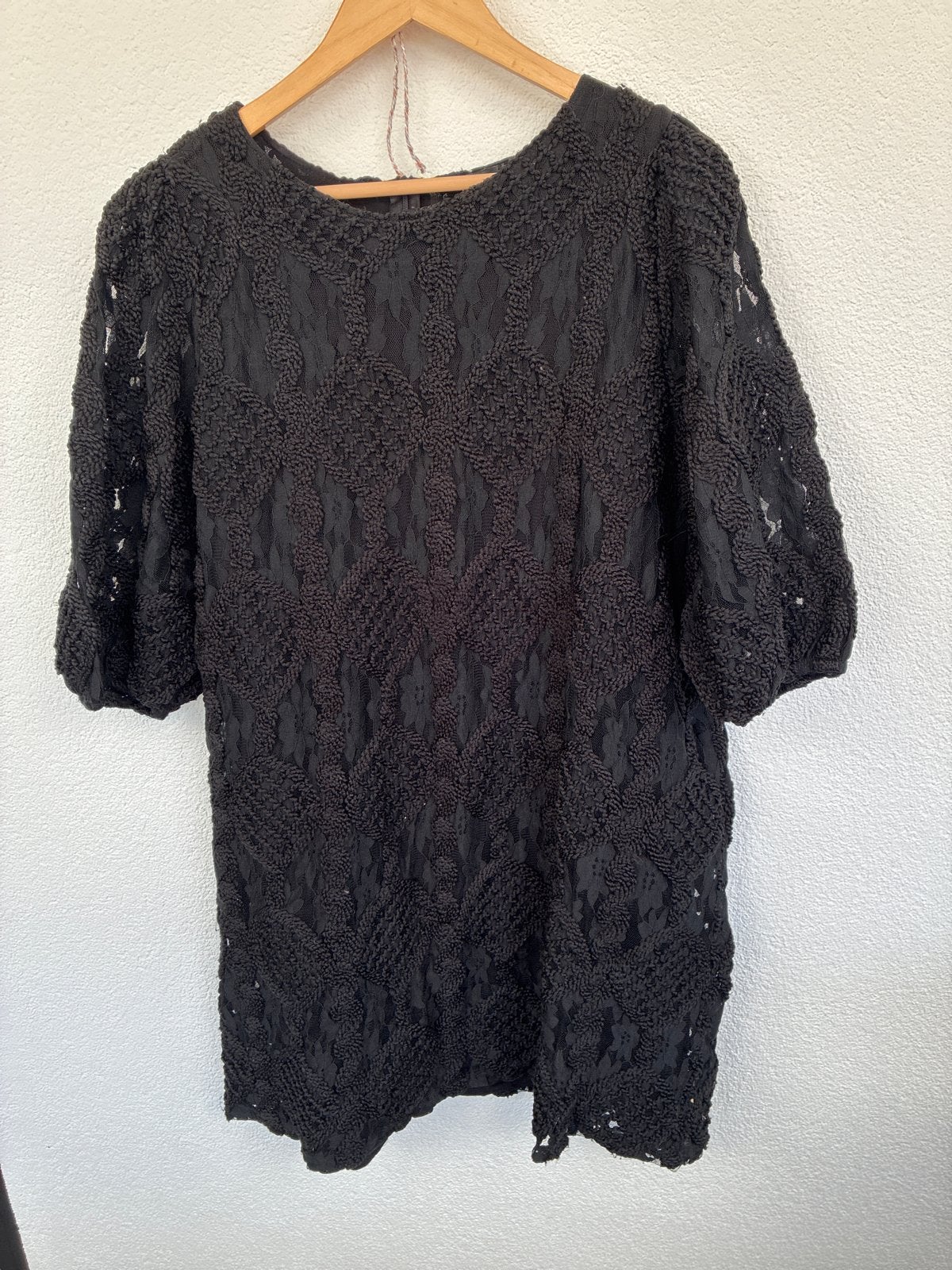Kanten Taifun jurk / tuniek maat 46, Zwart, Maat 46/48 (XL) of groter, Ophalen of Verzenden, Gedragen