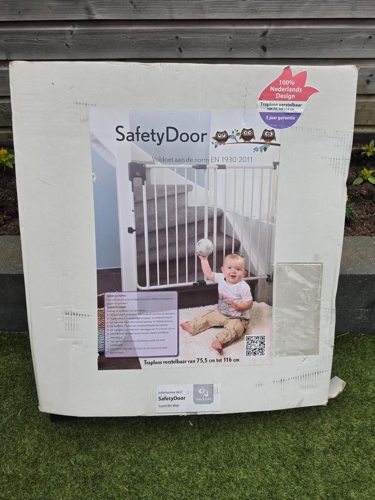 NIEUW SafetyDoor traphekje baby kind hond trap hek wit, Ophalen of Verzenden, Nieuw