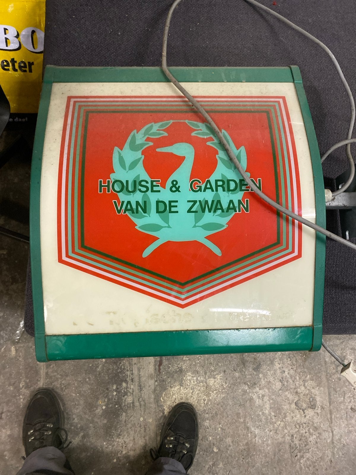 Vintage Lichtbak 'House & Garden Van De Zwaan', Ophalen, Gebruikt, Lichtbak of (neon) lamp