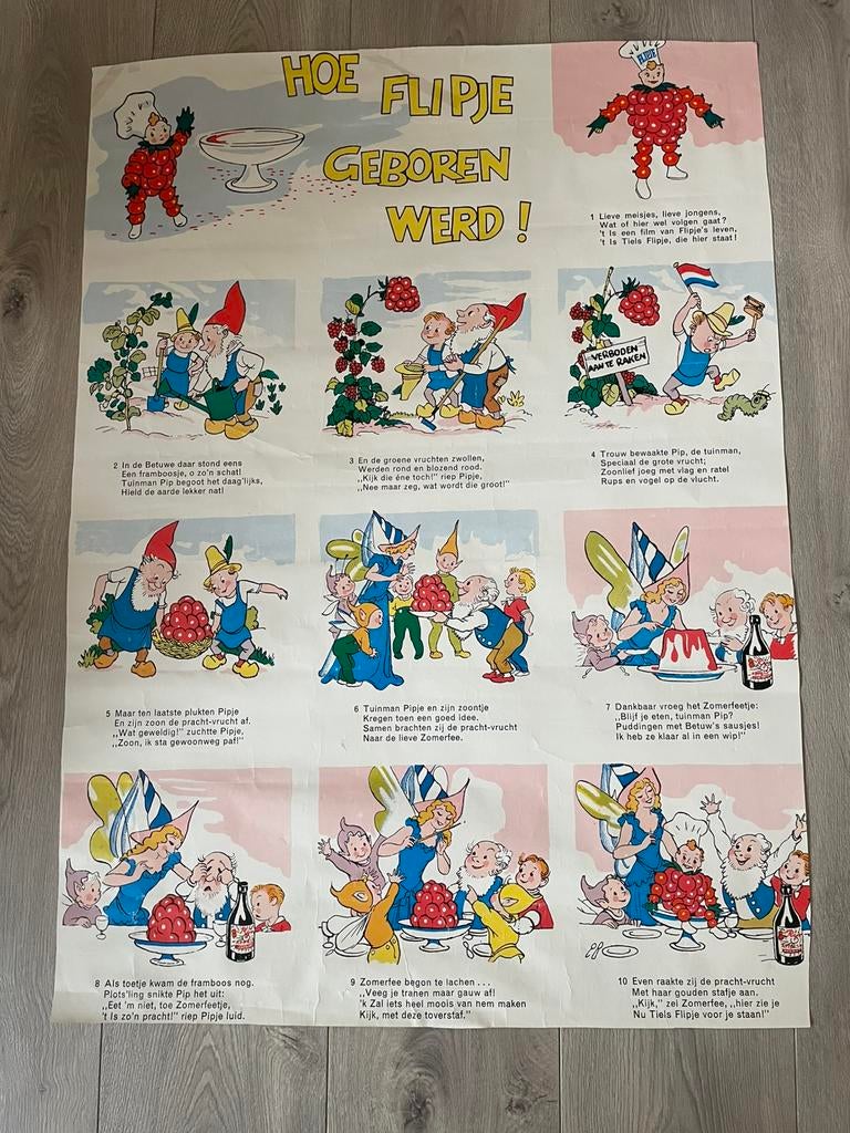 Poster flipje Tiel, Ophalen, Gebruikt, Overige typen