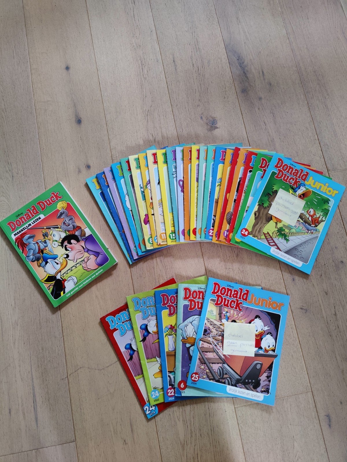 Donald Duck Junior tijdschriften + 1 Makkelijk Lezen D. Duck, Meerdere stripboeken, Ophalen, Gelezen, Donald Duck / Disney