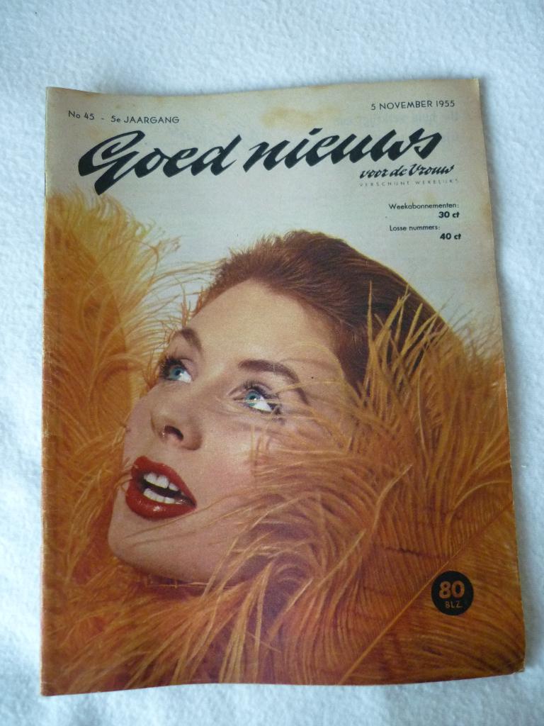Vintage tijdschrift 5 november '55 Goed nieuws voor de vrouw, Boeken, Tijdschriften en Kranten, Ophalen of Verzenden, Gelezen