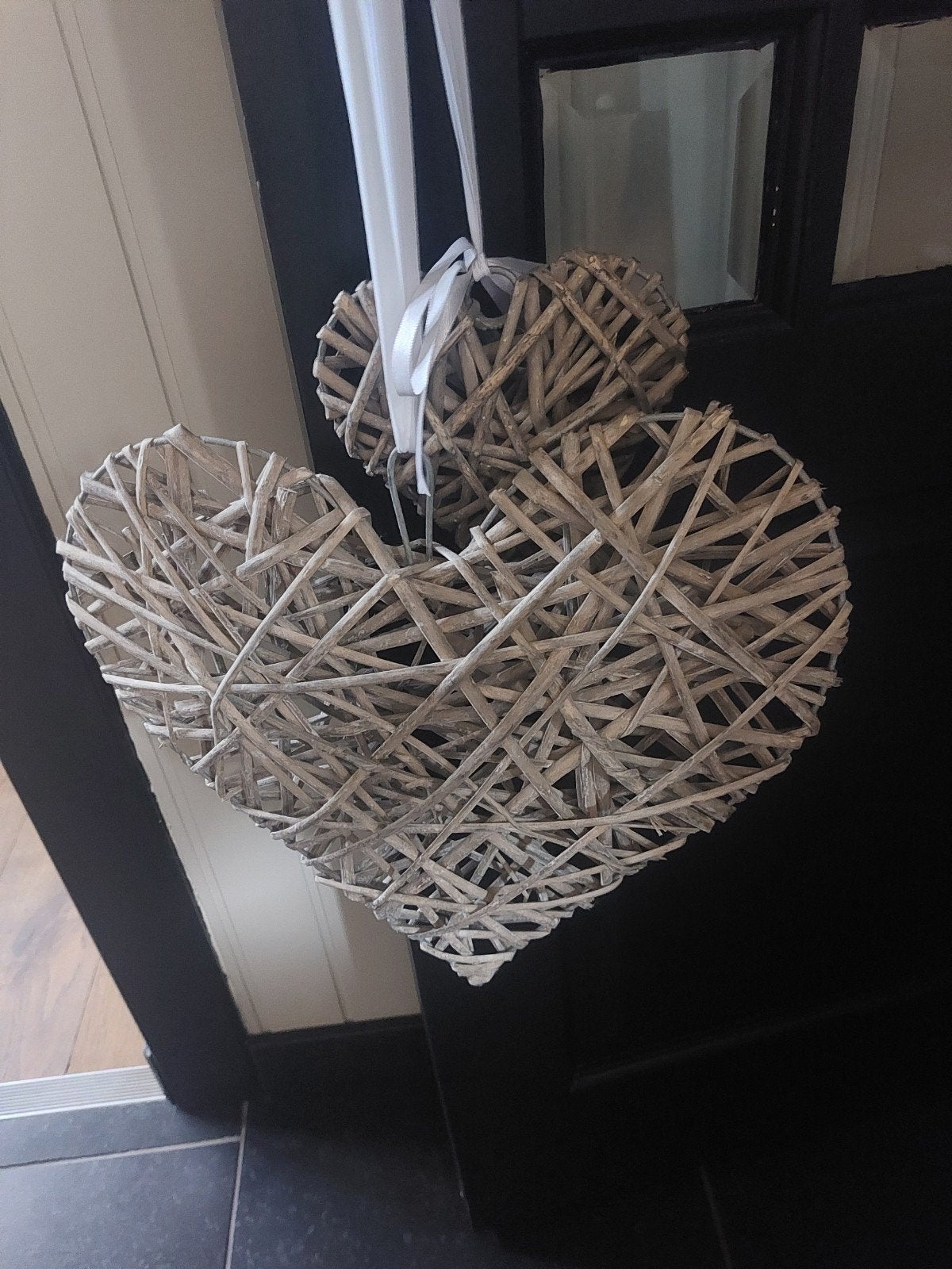 2 rieten harten., Huis en Inrichting, Woonaccessoires | Kransen, Ophalen of Verzenden, Zo goed als nieuw