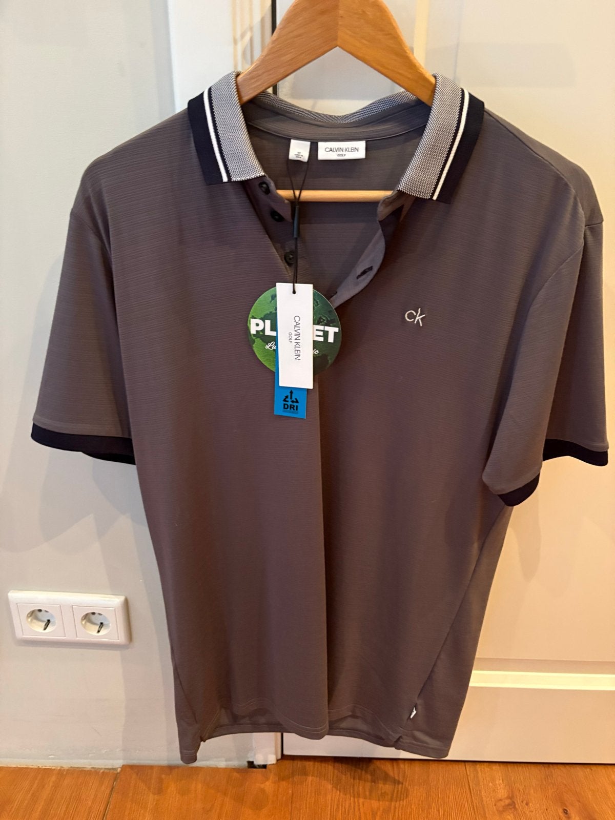 Calvin Klein Golf Polo - Ongedragen - Maat M, Ophalen of Verzenden, Nieuw, Maat 48/50 (M), Grijs