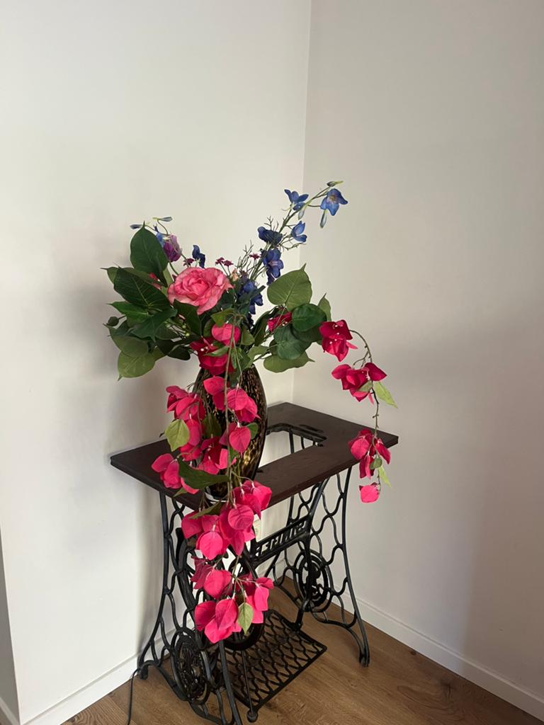 Prachtig zijden boeket met vaas, Ophalen, Binnen, 75 cm, Overige merken
