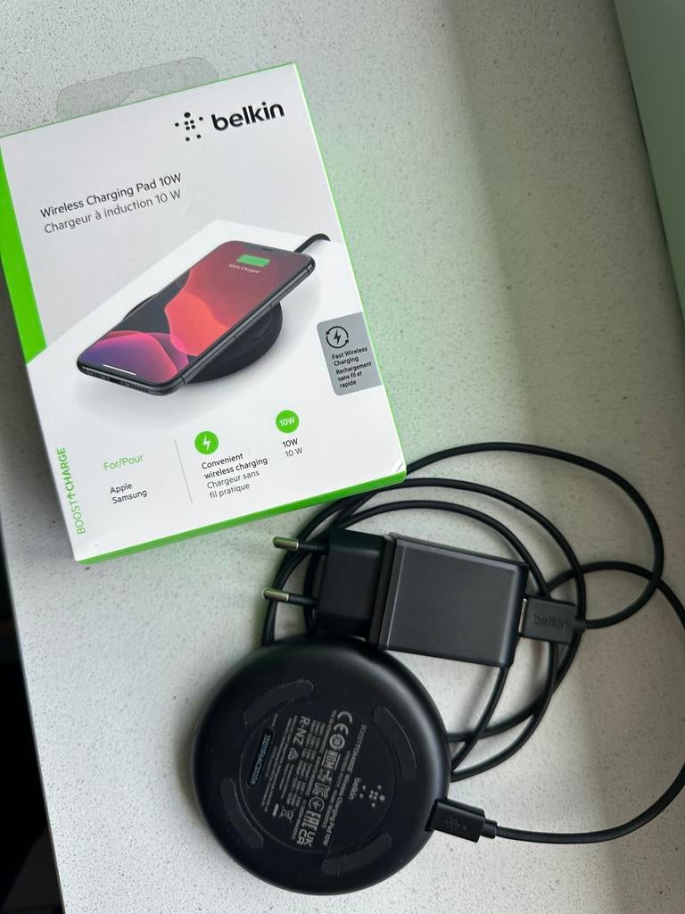 2x Belkin Wireless Charging Pad 10w, Ophalen of Verzenden, Nieuw, Apple iPhone