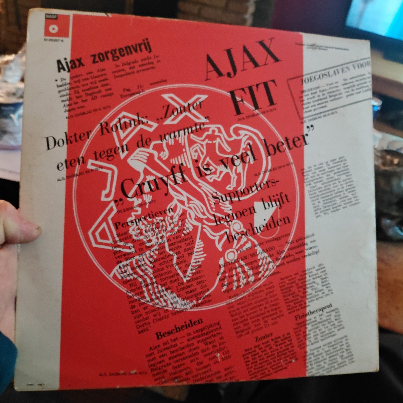 Ajax LP  uit jaren '70 met live verslag theo Come, Verzamelen, Ophalen of Verzenden, Nieuw, Ajax, Overige typen