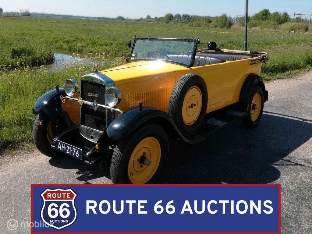 Donnet C17 Cabriolet | 1930 | Route 66 Auctions, Overige merken, Overige carrosserieën, Zwart, Bedrijf