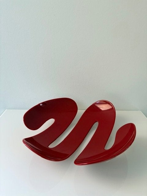 Koziol Eve design schaal rood – Romina Platt 2009, Kunststof, Schaal, Ophalen of Verzenden, Zo goed als nieuw