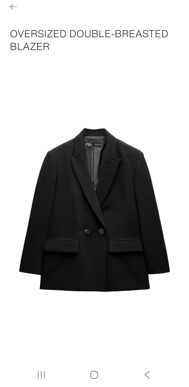 Zara double-breasted blazer zwart nieuw M, Nieuw, Jasje, Ophalen, Maat 38/40 (M)