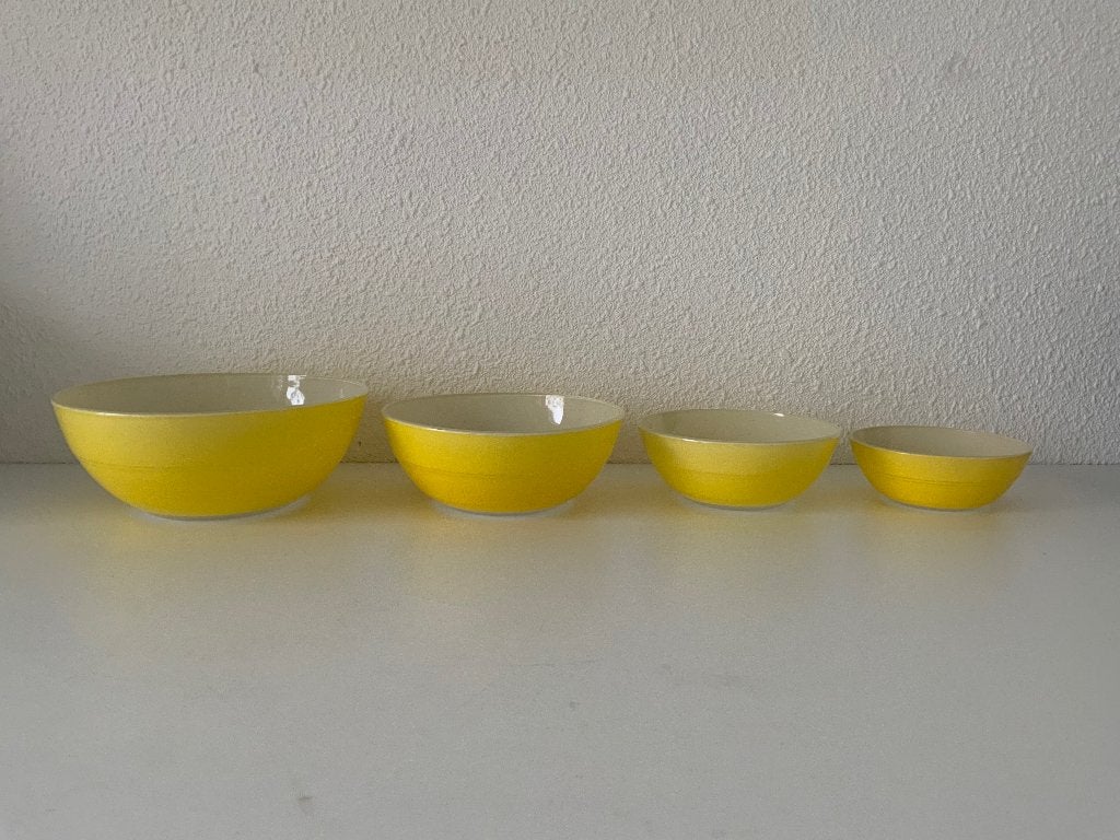Set Gele Schalen van Geperst Glas Duralex, Ophalen of Verzenden