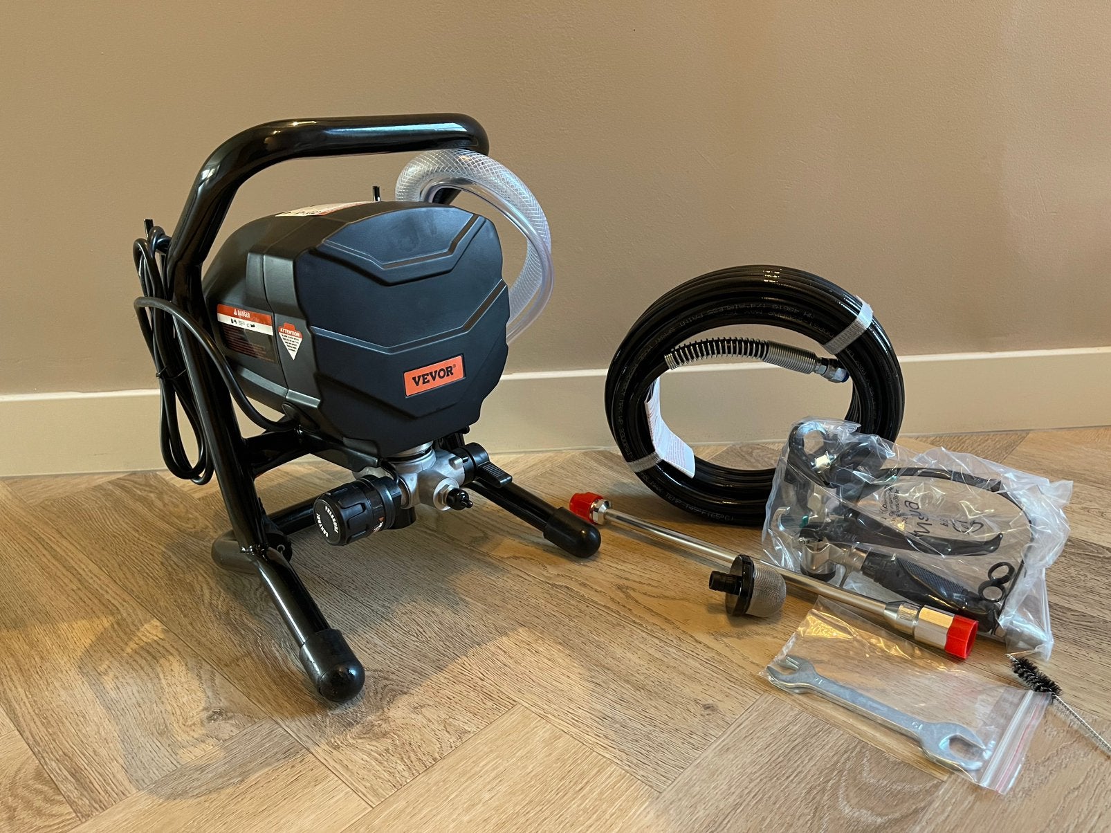 Airless verfspuitmachine hogedruk vevor 650wat verlengstang, Ophalen of Verzenden, Nieuw