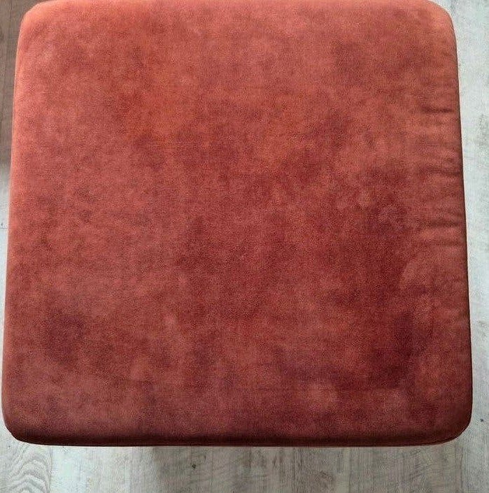Hocker Cognac Rood, Ophalen, Zo goed als nieuw, Rechthoekig, Stof