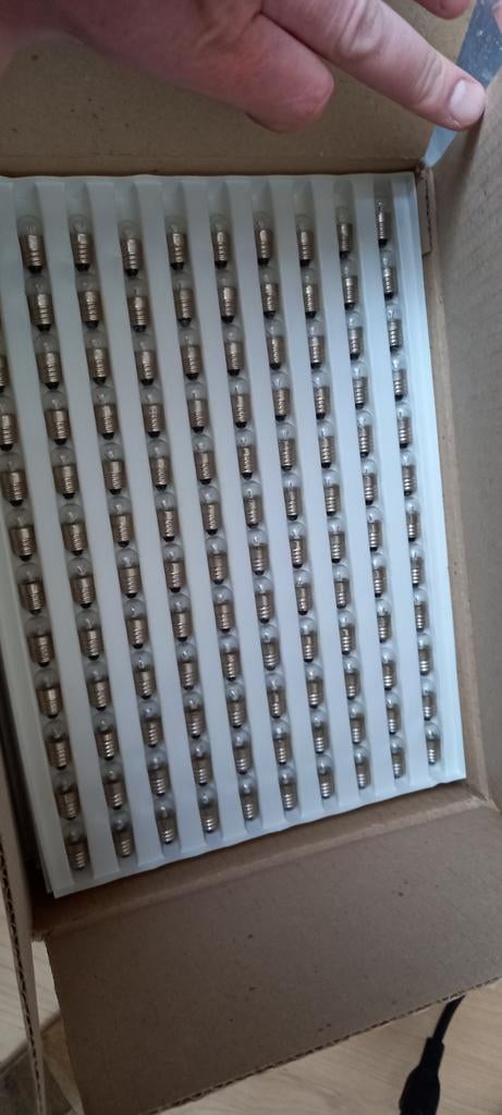 Gloeilampjes E10 fitting 3.5V, 1200 stuks, Minder dan 30 watt, Gloeilamp, Nieuw, Overige fittingen