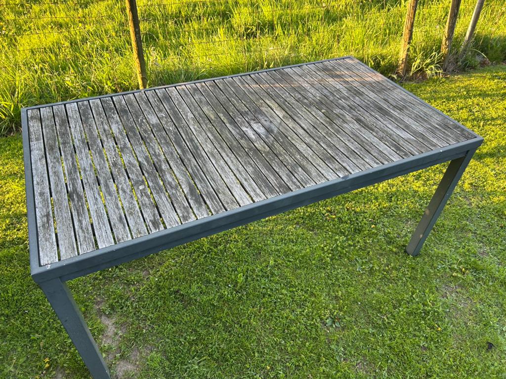 Tuintafel gratis, Ophalen, Gebruikt, Rechthoekig, Hout