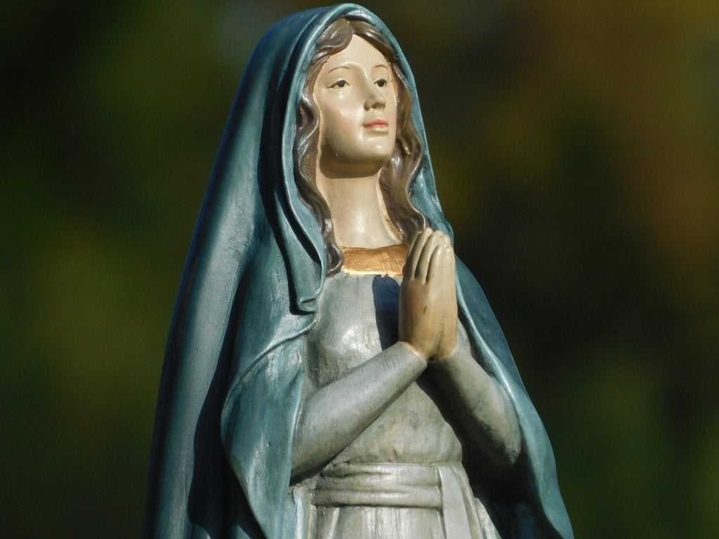 Beeld Maria - Polystone - 40 cm - In Kleur, Tuin en Terras, Ophalen, Kunststof, ., Nieuw