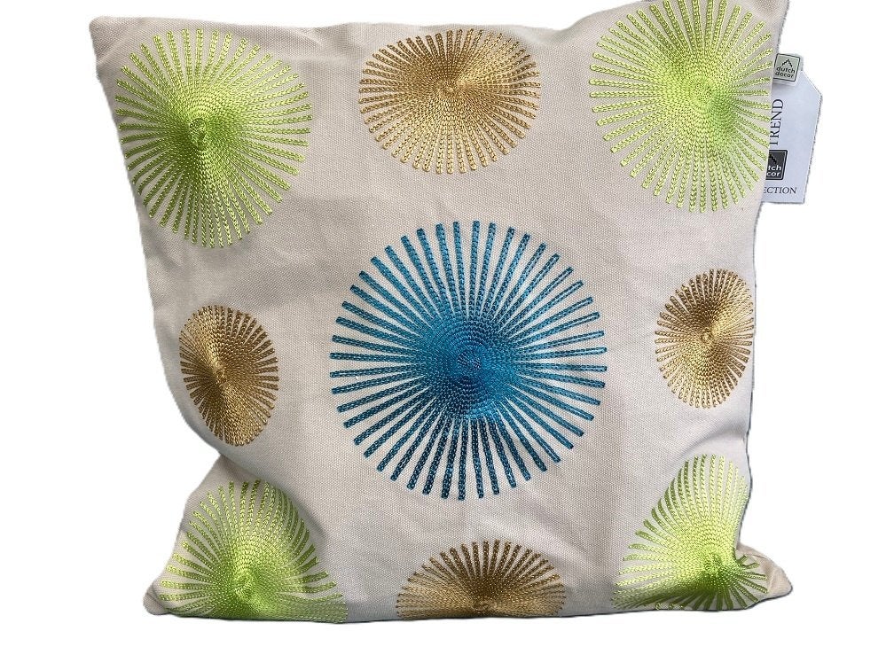KUSSENHOES LUXE NARDIA 45X45 CM ZAND NIEUW, -, Rugkussen, Beige, -