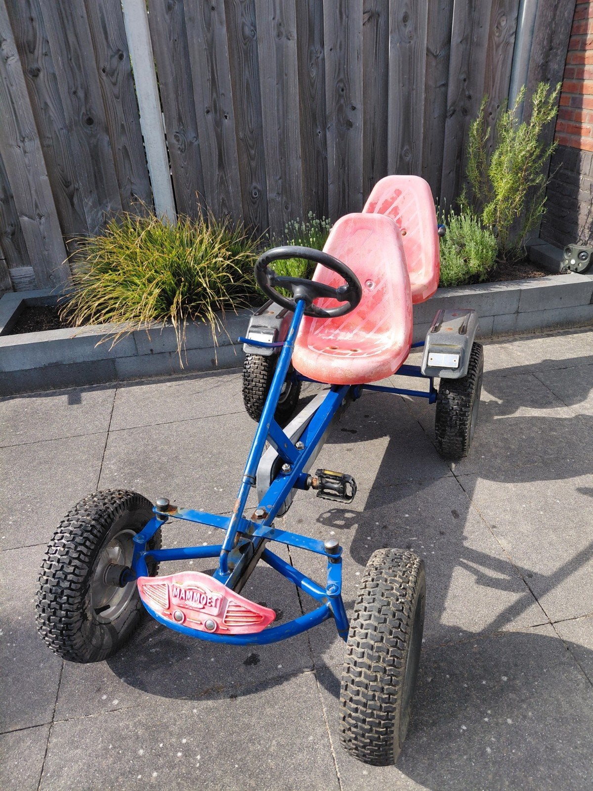 Mammoet skelter met 2 afneembare stoeltjes, Ophalen, Gebruikt, Mammoet, Duozit