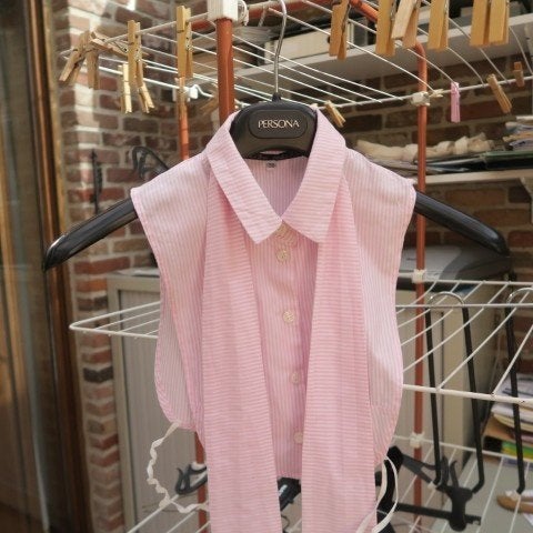 Kraagje streepjes blauw of roze lint Axelle et Beau mt 38, Kleding | Dames, Axelle et Beau, Ophalen of Verzenden, Nieuw