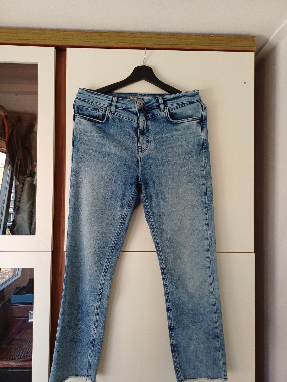 GEISHA BROEK.  ZGAN, Kleding | Dames, Ophalen of Verzenden, Zo goed als nieuw, Blauw, W28 - W29 (confectie 36)