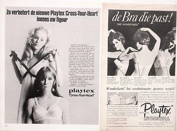 8 vintage advertenties reclames Playtex BH 1962-69 bra beha, Ophalen of Verzenden, Gebruikt, Overige typen