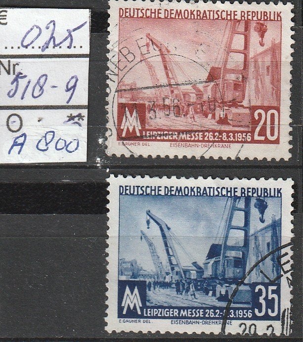 DDR Messe '56 Michel 518-9 Nr.A800g, Verzenden, DDR, Gestempeld