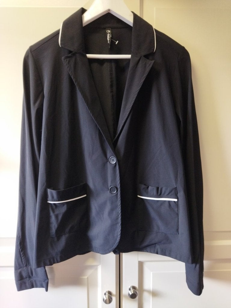 Zoso Blazer Travelstof Zwart Maat L, Zwart, Maat 42/44 (L), Ophalen of Verzenden, Zo goed als nieuw