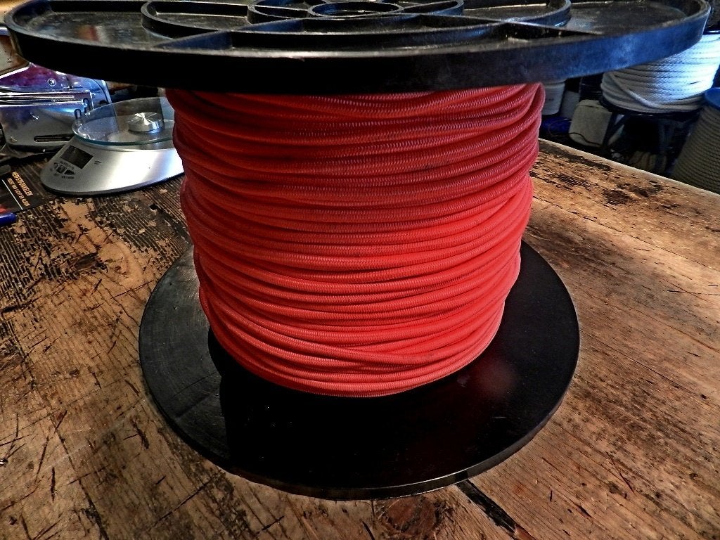 ELASTIEK 6mm haspels a 100mtr/ROOD, Watersport en Boten, Ophalen, Nieuw