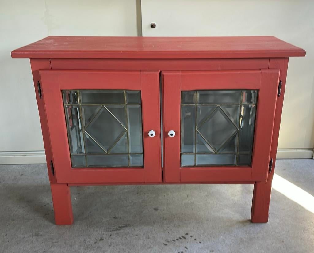 Kastje, Huis en Inrichting, Kasten | Dressoirs, Ophalen, Glas, Vintage, 50 tot 100 cm